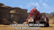 I See Youre Working In Teams Today Ty Rux GIF - I See Youre Working In Teams Today Ty Rux Dinotrux GIFs