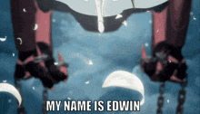 a picture of a person with the words my name is edwin