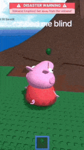 a screenshot of a video game that says disaster warning on the top