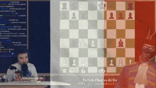 a man playing a game of chess on twitch