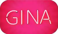 a neon sign with the name gina on it