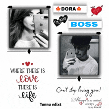 a poster that says where there is love there is life and can 't stop loving you