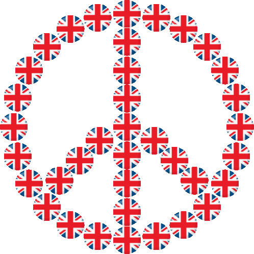 United Kingdom Flag Peace Sign Joypixels Sticker - United Kingdom Flag Peace Sign Peace Sign Joypixels Stickers