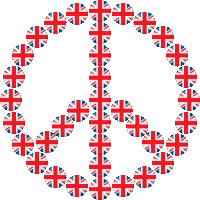 United Kingdom Flag Peace Sign Joypixels Sticker - United Kingdom Flag Peace Sign Peace Sign Joypixels Stickers