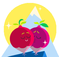 Billie And Bobby Kiss On A Mountaintop Sticker - Billi And Bobby Beetroots Couple Stickers