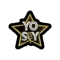 a black star with the words yo soy written on it