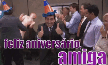 Feliz Aniversário Amiga / The Office / Festa / Parabéns GIF
