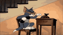 Tom And Jerry Calling GIF - Tom And Jerry Calling Epfl GIFs
