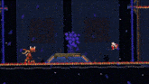 a video game scene with a person standing on a platform in the middle of a room .