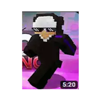 a pixel art of a person wearing sunglasses with the time 5:20 on the bottom