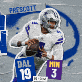 a poster of a football player with the number 19 on it