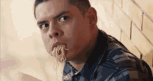 Food In Mouth Food Smile GIF - Food In Mouth Food Smile Messy Smile GIFs