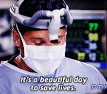 greys anatomy derek shepherd its a beautiful day to save lives saving lives surgery