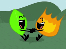 Firey Leafy GIF - Firey Leafy Bfdi GIFs