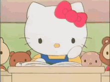 Hello Kitty Reading GIF