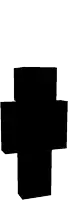 a silhouette of a minecraft character with a cross on a white background .