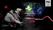 Drumming Pug Ghostbusters GIF - Drumming Pug Ghostbusters Gun GIFs
