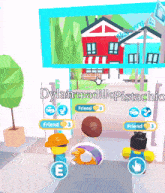 a screenshot of a video game with the name dylaarmadillopistachio on the bottom