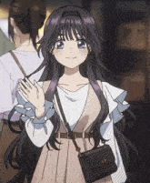 a girl with long black hair is wearing a white shirt and a pink dress