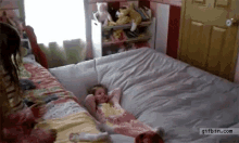 Dad Bounces Girl Off Bed GIF - Daddy GIFs