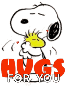 Hugs Snoopy GIF