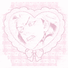 a pink heart with a drawing of a man in it and the words tajicake give