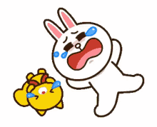 cony crying line friends tantrums tears