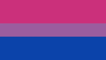 a bisexual pride forever banner with a pink and blue background