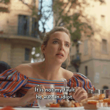 It Is Not My Fault He Was An Idiot GIF - It Is Not My Fault He Was An Idiot Jodie Comer GIFs