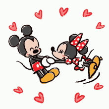 friday im in love minnie mouse mickey mouse spinning hearts