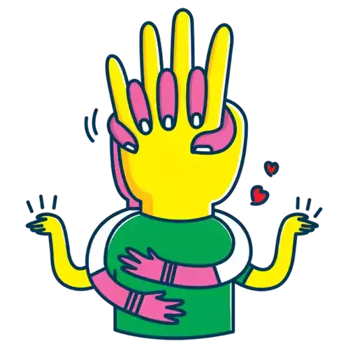 Two Hands Hugging Sticker - Talktothe Hands Holding Hands Love Stickers