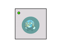 a drawing of a circle with a green circle in the center