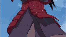 a samurai with his arms crossed and a red armor on