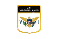 a u.s. virgin islands emblem with an eagle and heart