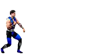 a pixel art of a man throwing a shield with water coming out of it .