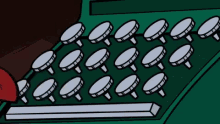 a cartoon of a keyboard with a bunch of buttons on it