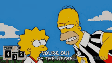Simpsons Youre Out Of The Game GIF