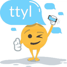 ttyl smiley guy joypixels talk to you later text you later