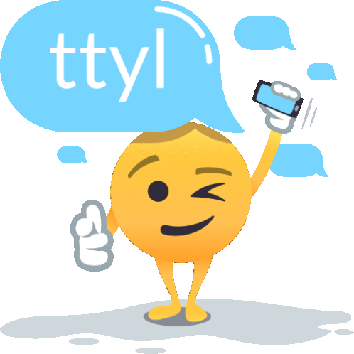 Ttyl Smiley Guy Sticker - Ttyl Smiley Guy Joypixels Stickers