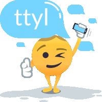 Ttyl Smiley Guy Sticker