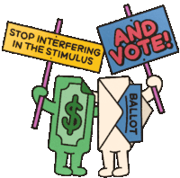 Stop Interfering In The Stimulus Vote Sticker - Stop Interfering In The Stimulus Vote Ballot Stickers