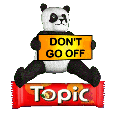 Don'T Go Off Topic Panda Sticker - Don'T Go Off Topic Topic Panda Stickers
