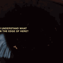 Do You Understand Were On The Edge GIF - Do You Understand Were On The Edge Understand GIFs