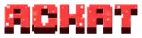 the word achat is written in pixel art style