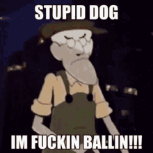 Ballin Stupid Dog GIF - Ballin Stupid Dog Courage The Cowardly Dog GIFs