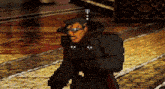 a pixel art drawing of a man with a sword