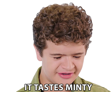It Tastes Minty Tasting Sticker - It Tastes Minty Tasting Eating Stickers