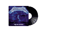 metallica 's ride the lightning album cover is shown