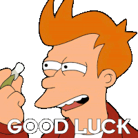 Good Luck Philip J Fry Sticker - Good Luck Philip J Fry Futurama Stickers