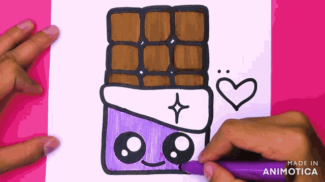 How to Draw a Chocolate Bar Step by Step - EasyLineDrawing